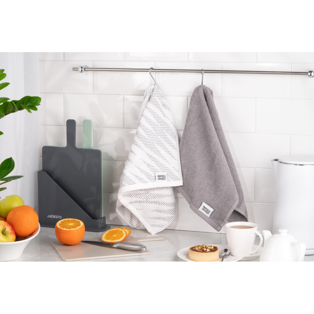 Набор полотенец для кухни Ardesto SuperSoft, 40х60см, 2шт, 100% хлопок, серый (ART4060NS)