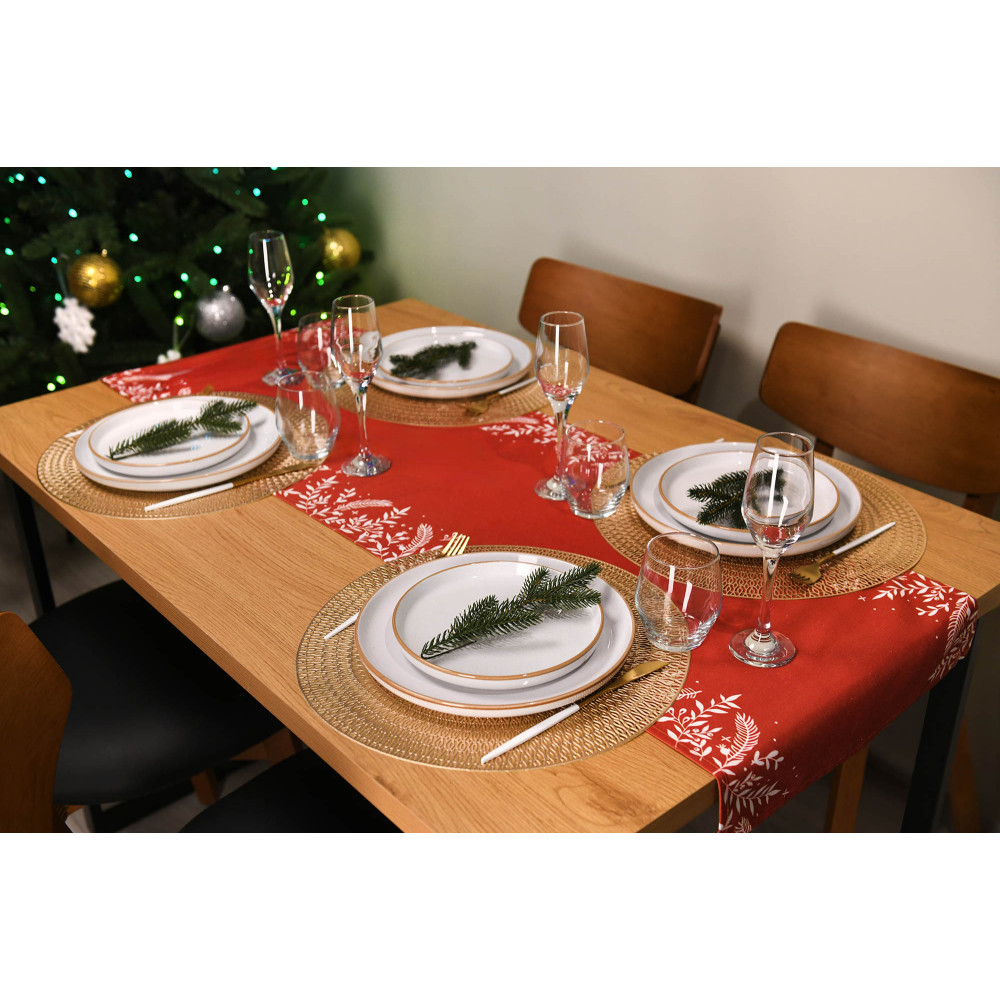 Раннер Ardesto Happy Holidays, 40х140см, 90% полиэстер, 10% хлопок, красный (ART01HR)
