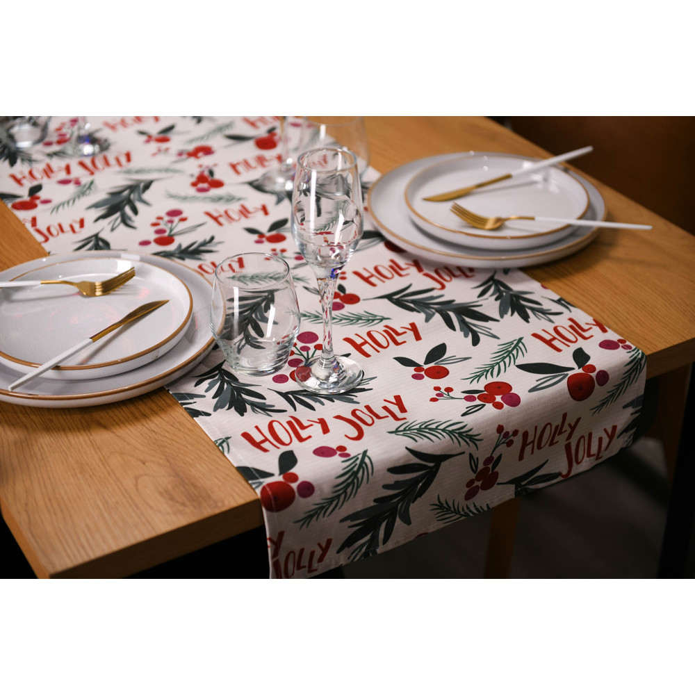 Раннер Ardesto Happy Holidays, 40х140см, 90% полиэстер, 10% хлопок, белый (ART01HW)
