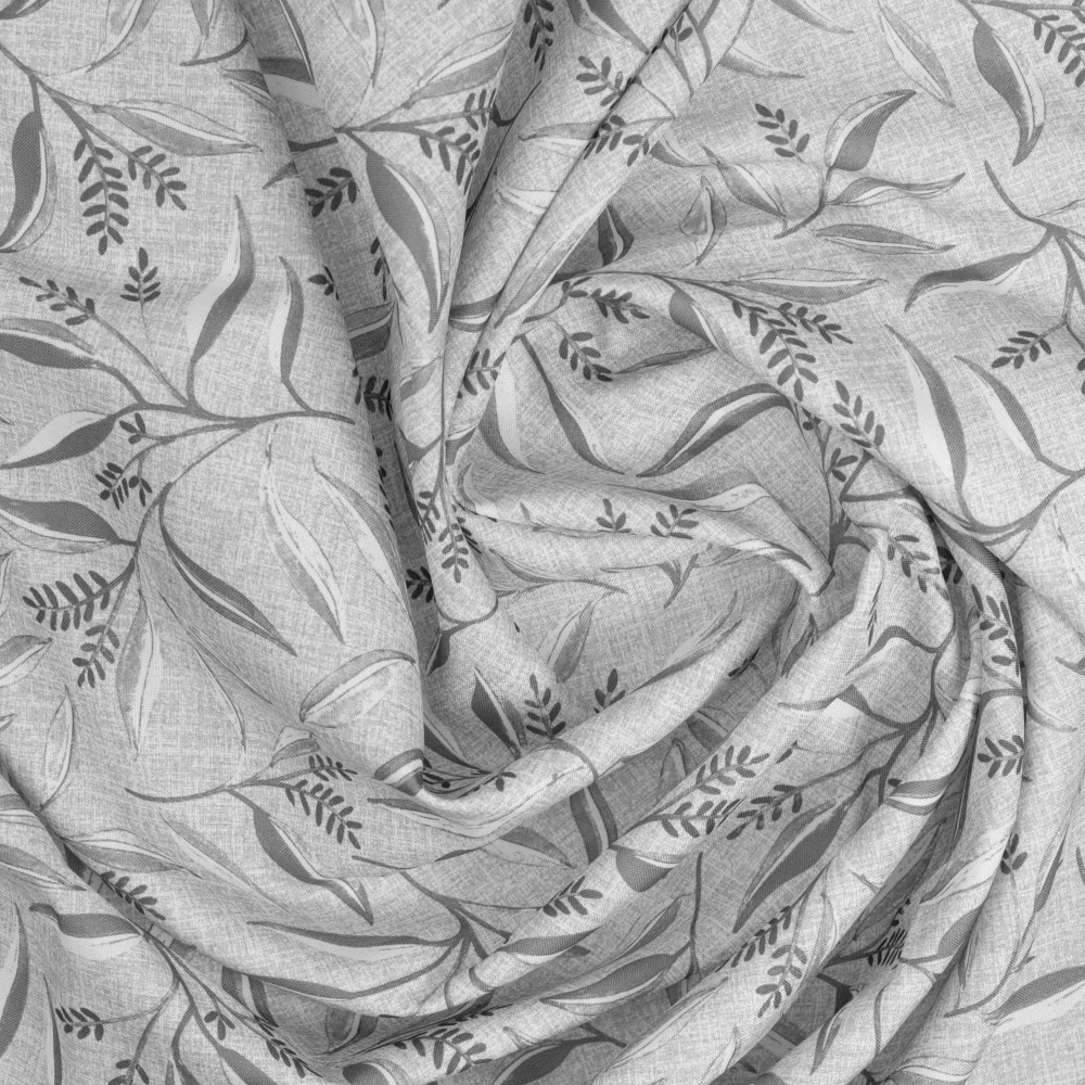 Скатертина Ardesto Grey leaves 120х140см, 100% поліестер, cірий (ART07GL)