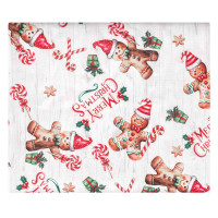 Скатерть Ardesto Christmas Gingerbread 120х140см, 100% полиэстер, красный (ART07HG)