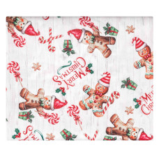 Скатерть Ardesto Christmas Gingerbread 120х140см, 100% полиэстер, красный (ART07HG)