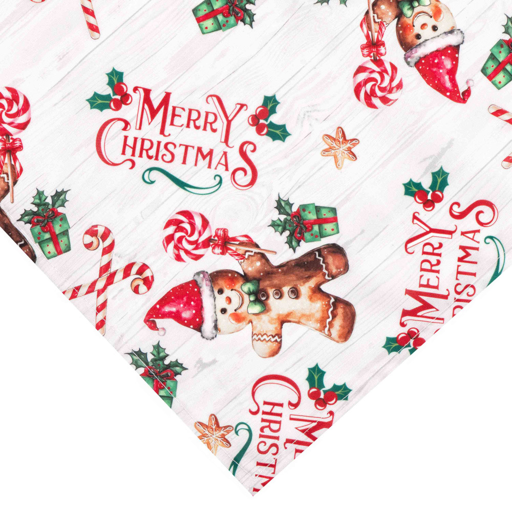 Скатерть Ardesto Christmas Gingerbread 120х140см, 100% полиэстер, красный (ART07HG)