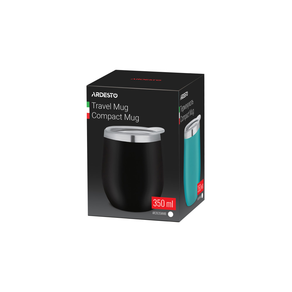 Термокухоль Ardesto Compact Mug 350 мл чорний
