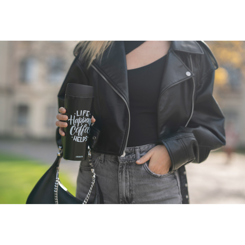 Термокухоль Ardesto Coffee Time 450 мл Чорний AR2645BC