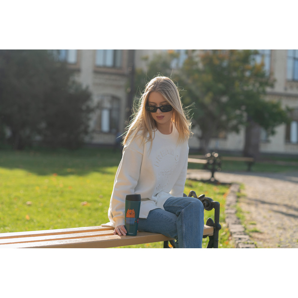 Термокухоль Ardesto Coffee time Red Cat 450 мл Синій AR2645CG