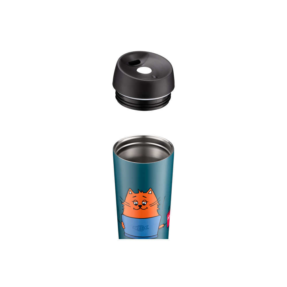 Термокухоль Ardesto Coffee time Red Cat 450 мл Синій AR2645CG