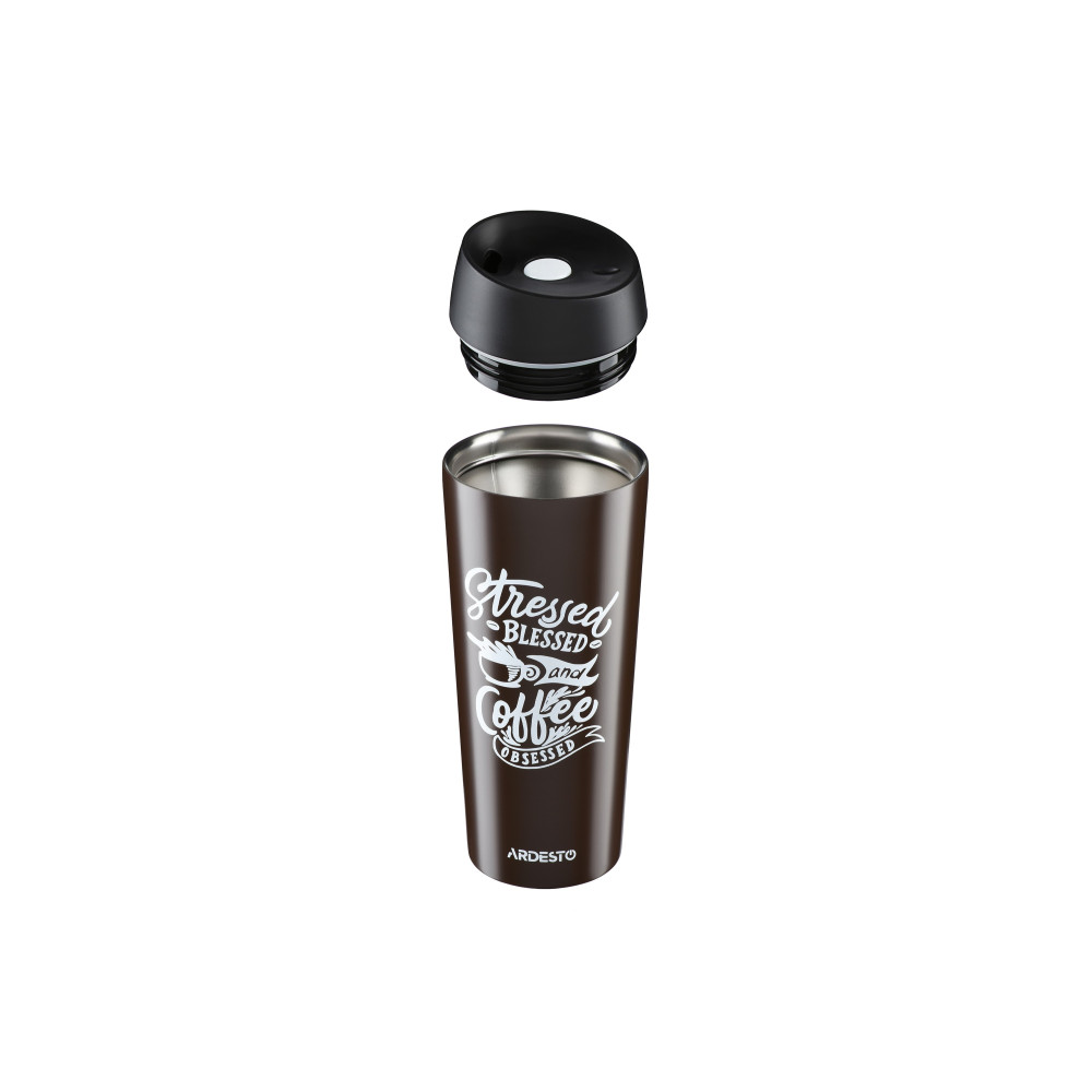 Термокухоль Ardesto Coffee time Cup 450 мл коричневий