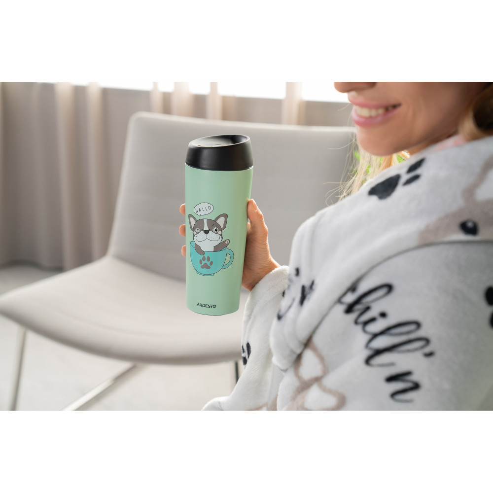 Термокухоль Ardesto Coffee time Frenchie 450 мл Зелений AR2645DG