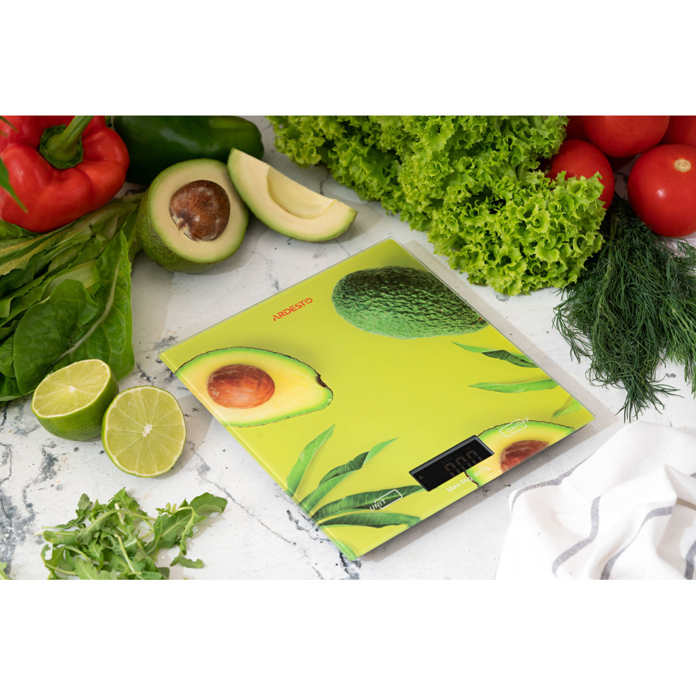 Весы кухонные Ardesto Avocado (SCK-893AVOCADO)