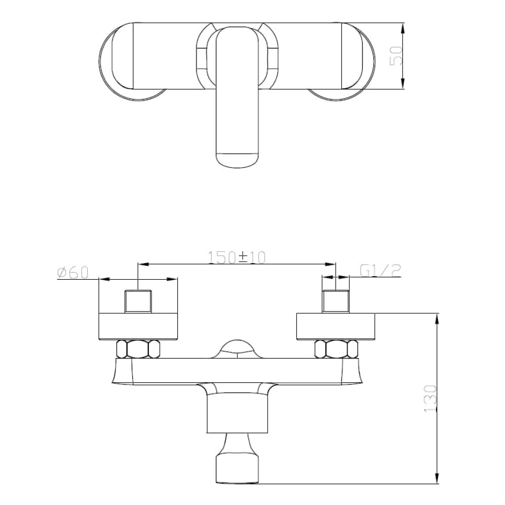 Змішувач для душа ASIGNATURA Elegant (55503800)