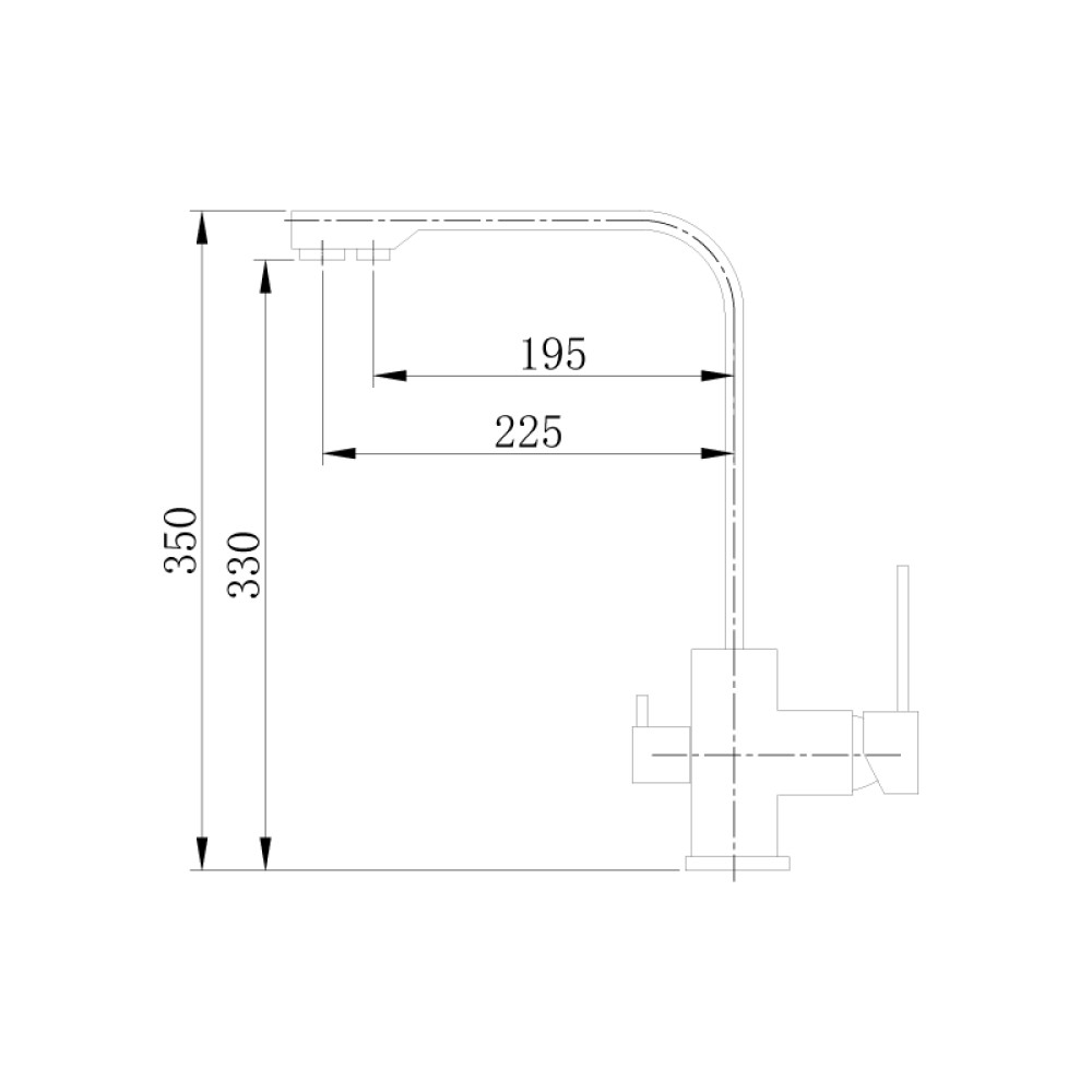 Кухонний змішувач c підключенням до фільтру ASIGNATURA Flat (80544600)