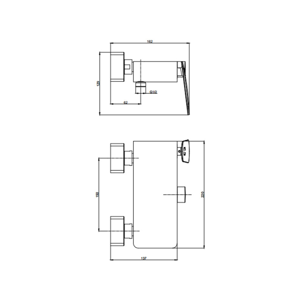 Змішувач для ванни ASIGNATURA Intense (65502800)