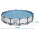 Басейн каркасний 17 в 1 Bestway 56595 Steel Pro Max 427 см (5902854514854)