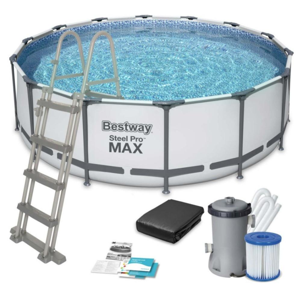 Басейн каркасний 11 в 1 Bestway 56438 Steel Pro Max 457 см (6941607328132)