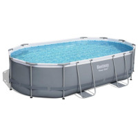Бассейн каркасный овальный Bestway Power Steel 488 x 305 x 107 см (6941607366196)