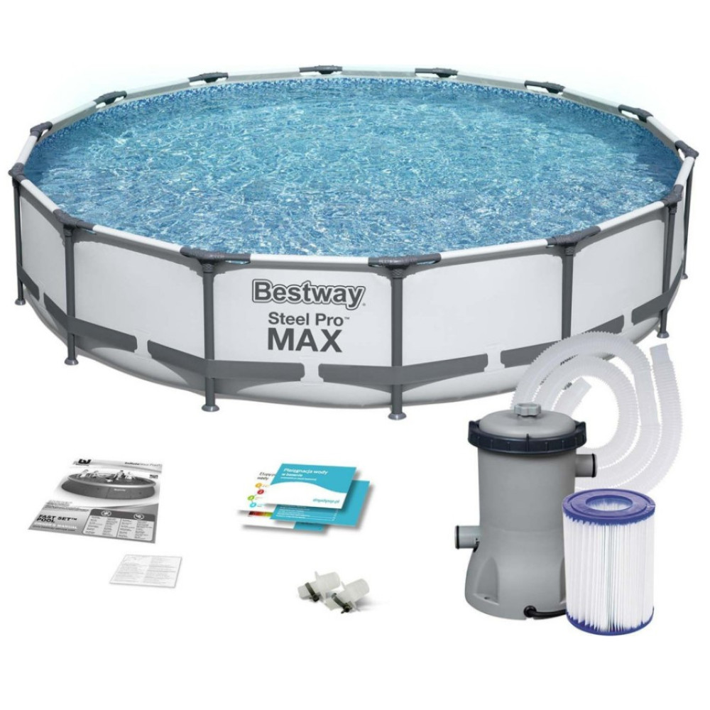 Басейн каркасний 10 в 1 Bestway 56595 Steel Pro 427 см (6942138933642)