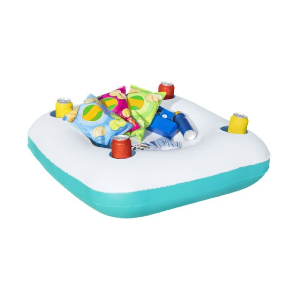 Басейн надувний Bestway 54446 з плаваючим столом Sippin' Summer 218 x 218 x 48 см (DM-54446)