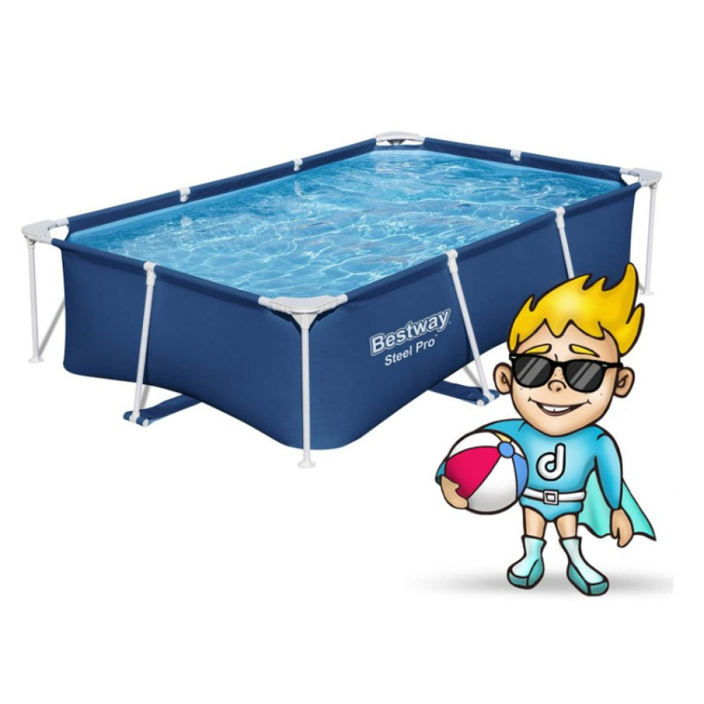 Басейн каркасний прямокутний 15 в 1 Bestway 56403N 259 x 170 x 61 см (DM-56403N-15W1)