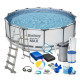Басейн каркасний 18 в 1 Bestway 56438, 457 x 122 см + бульбашкова машина (DM-56438-17W1)