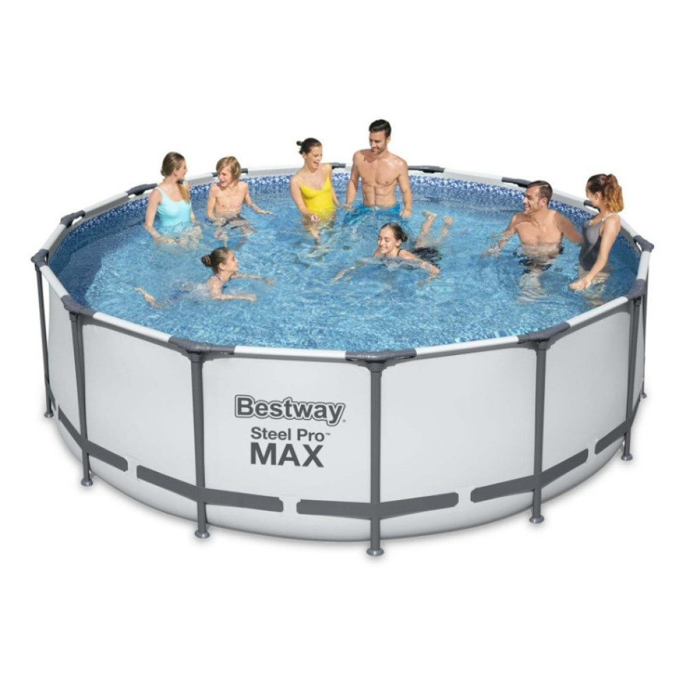 Басейн каркасний 18 в 1 Bestway 56438, 457 x 122 см + бульбашкова машина (DM-56438-17W1)