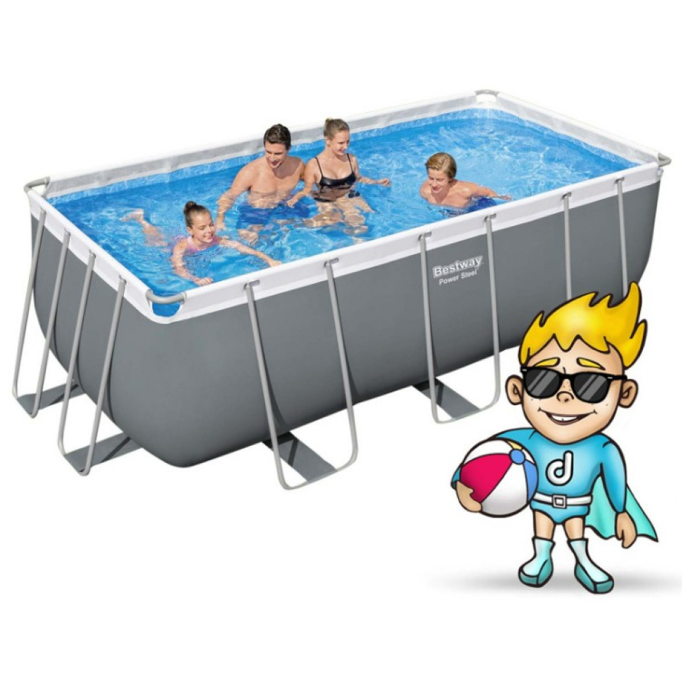 Басейн каркасний прямокутний 11 в 1 Bestway 56456N 412 x 201 x 122 см (DM-56456N)