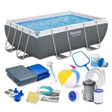Басейн каркасний прямокутний 16 в 1 Bestway 56629N 282 x 196 x 84 см (DM-56629N-15W1)