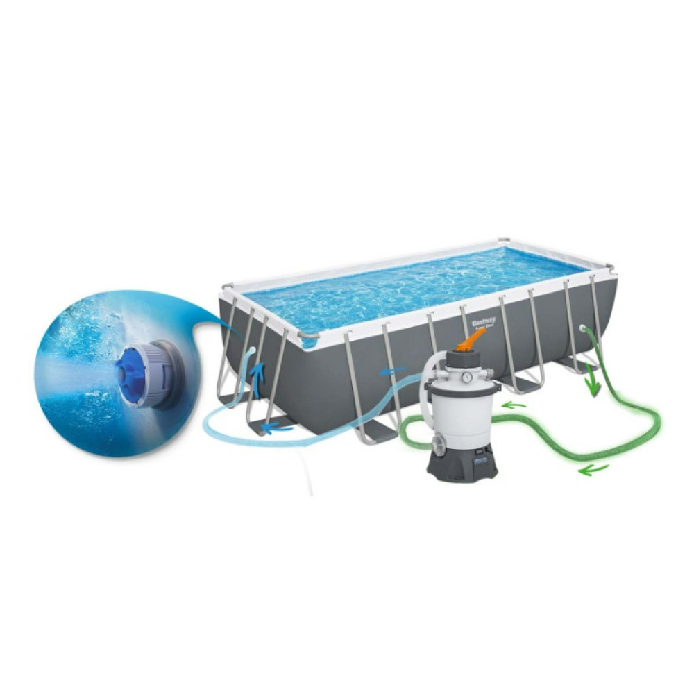 Басейн каркасний прямокутний 18 в 1 Bestway 56671N 488 x 244 x 122 см (DM-56671N-17W1)