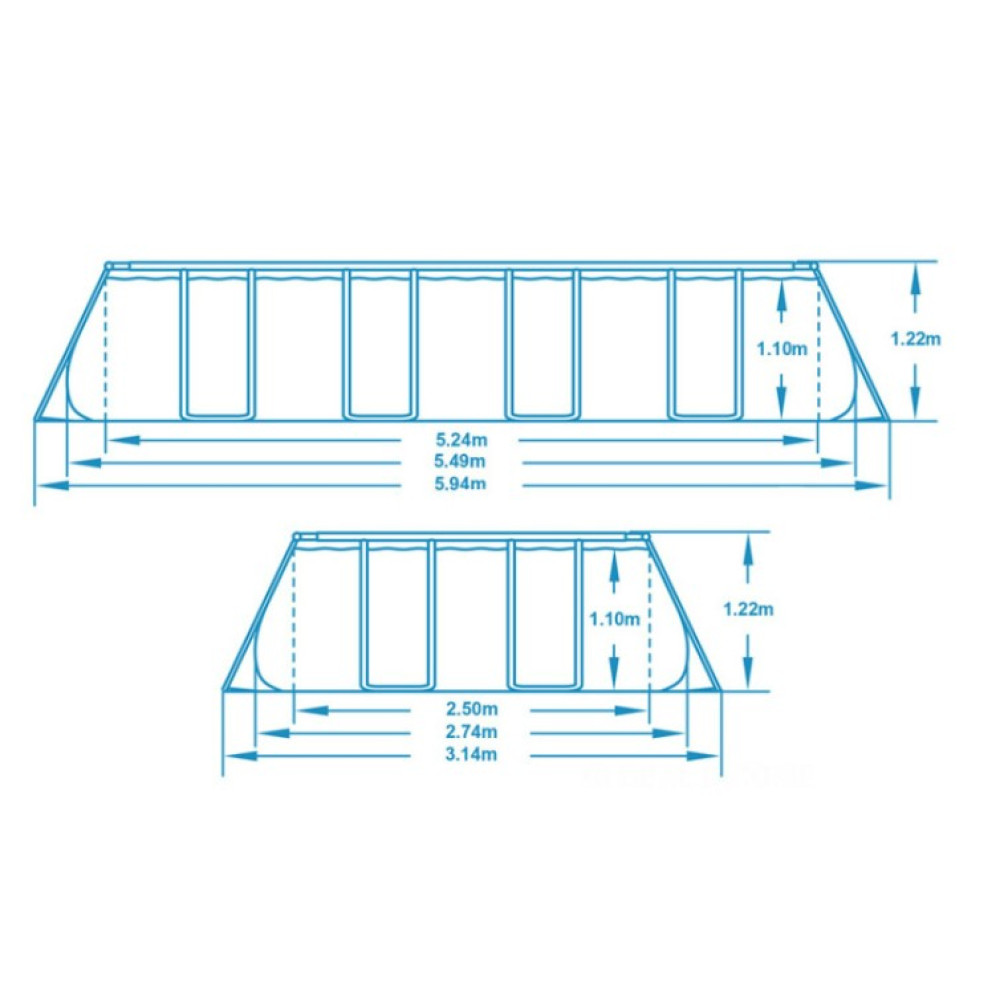 Басейн каркасний овальний 17 в 1 Bestway 56710 549 x 274 x 122 см (DM-56710-17W1)