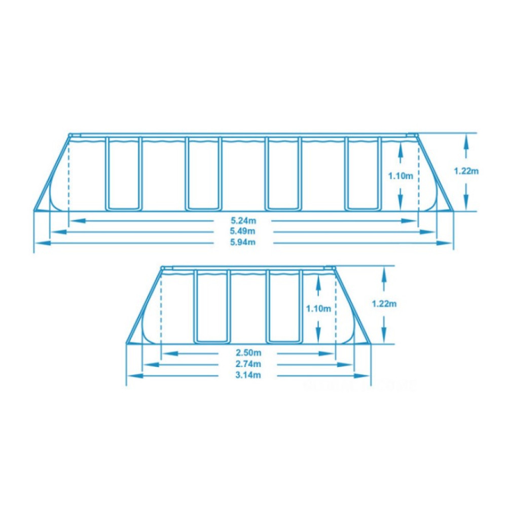 Басейн каркасний овальний 12 в 1 Bestway 56710 549 x 274 x 122 см (DM-56710)