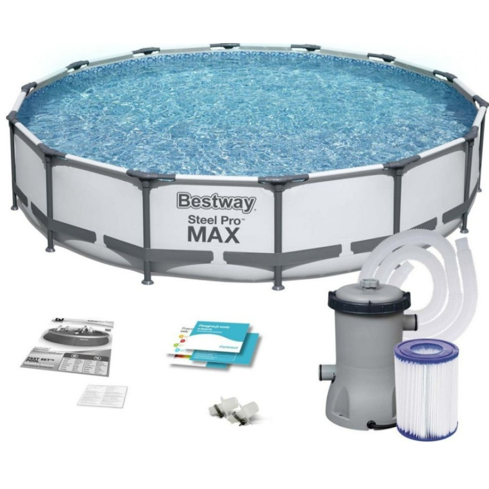 Басейн каркасний 9 в 1 Bestway 56595 Steel Pro Max 427 см (M-9329315)
