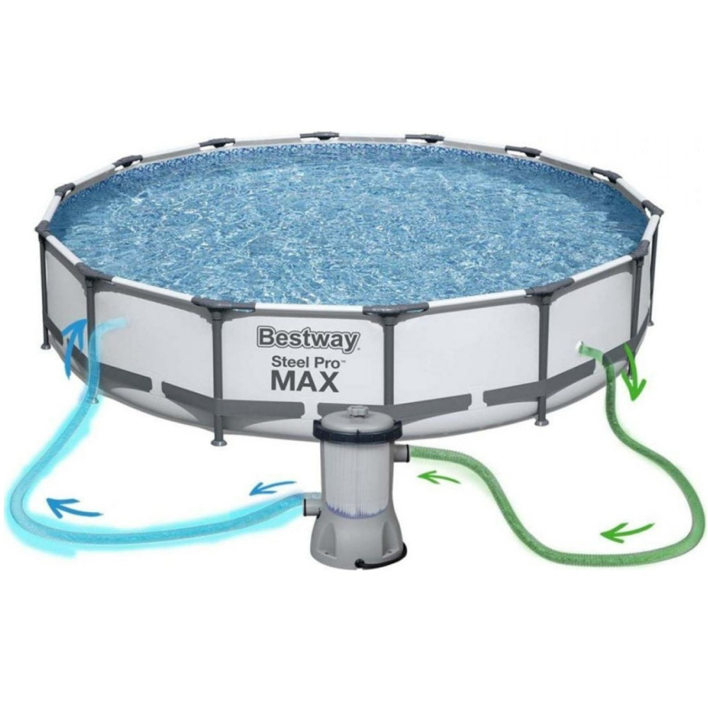 Басейн каркасний 9 в 1 Bestway 56595 Steel Pro Max 427 см (M-9329315)