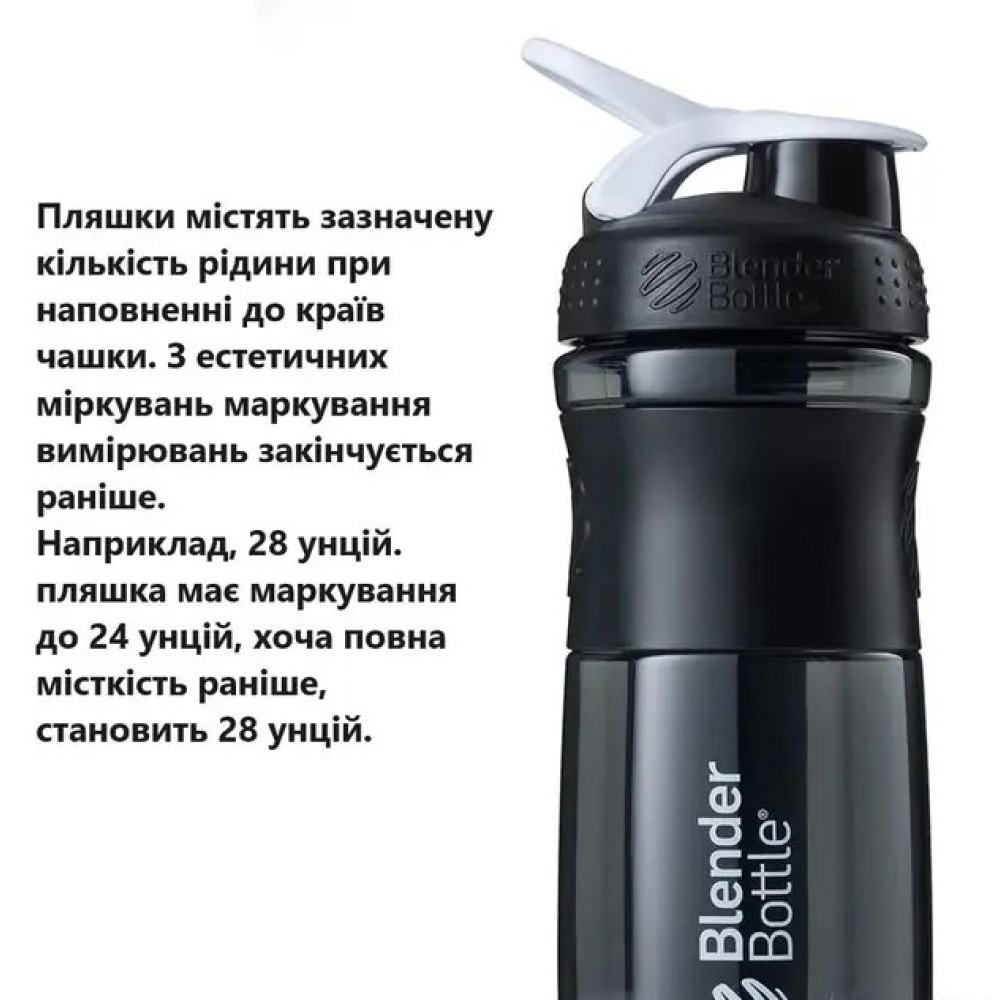 Шейкер спортивный BlenderBottle SportMixer Flip 20oz/590 мл Cyan (Original) (SM 20oz Cyan)