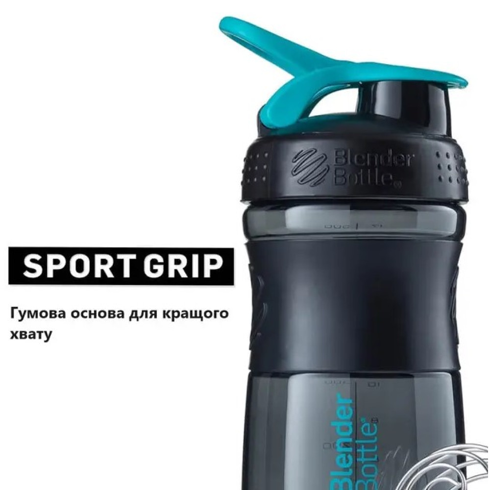 Шейкер спортивный BlenderBottle SportMixer Flip 20oz/590 мл Cyan (Original) (SM 20oz Cyan)