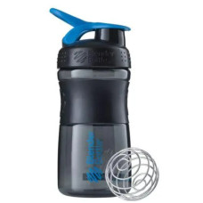 Шейкер спортивный BlenderBottle SportMixer Flip 20oz/590 мл Black/Cyan (SM 20oz Black/Cyan)