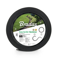 Бордюр газонный Bradas EASY BORDER 50 мм х 10 м с комплектом кольев, черный (OBEB5010SET)