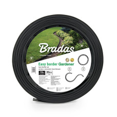 Бордюр газонный Bradas EASY BORDER 50 мм х 10 м с комплектом кольев, черный (OBEB5010SET)