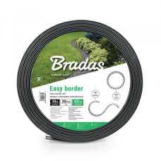 Бордюр газонный Bradas EASY BORDER 40 мм х 10 м с комплектом кольев графит OBEGY4010SET
