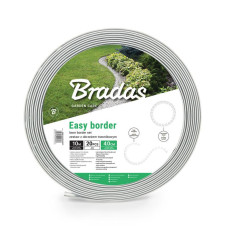 Бордюр газонный Bradas EASY BORDER 40 мм х 10 м с комплектом колков, светло-серый (OBELGY4010SET)