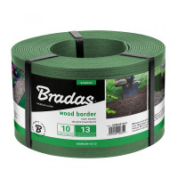 Бордюр рівний газонний Bradas WOOD BORDER 130 мм х 2,8 мм х 10 м зелений OBWGR1013
