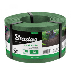 Бордюр ровный газонный Bradas WOOD BORDER 130 мм х 2,8 мм х 10 м зеленый OBWGR1013