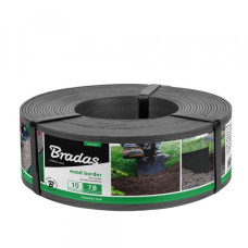 Бордюр ровный газонный Bradas WOOD BORDER 78мм х 2,8мм х 10м серый OBWGY1008