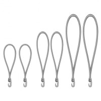 Петля еластична Bradas PVC BUNGEE CORD HOOK з гачком 18см, 25 см, 40см BCH3-04SET1GY-B