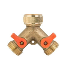 Тройник Bradas BRASS латунный с внутренней резьбой 3/4", 2 шаровых крана наружная резьба 3/4" BR-2234