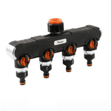 Розподільник Bradas BLACK LINE HEAVY DUTY з 4 кранами РЗ 1" до РЗ 3/4" ECO-PWB3044