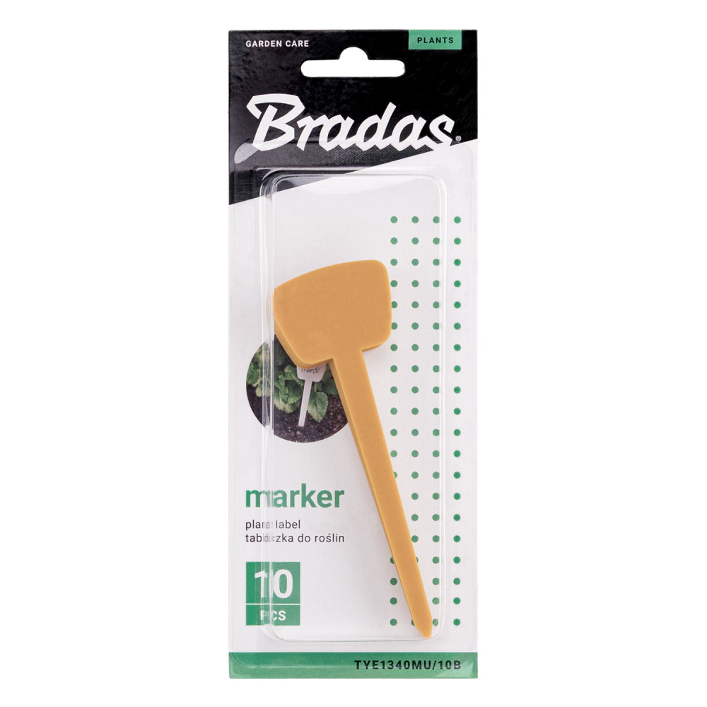Маркер для растений Bradas 13 x 4 см – 10 шт, горчица, TYE1340MU/10B