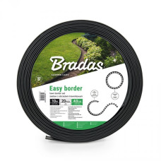 Бордюр газонный Bradas EASY BORDER 55 мм х 10 м с комплектом кольев черный OBEB5510SET