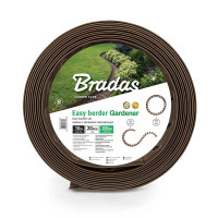 Бордюр газонний Bradas EASY BORDER 38 мм х 10 м з комплектом кілків коричневий OBEBR3810SET