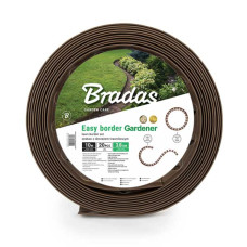 Бордюр газонний Bradas EASY BORDER 40 мм х 10 м з комплектом кілків коричневий OBEBR4010SET