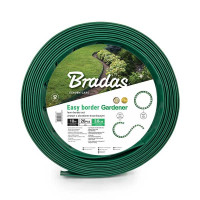 Бордюр газонний Bradas EASY BORDER 38 мм х 10 м з комплектом кілків зелений OBEGR3810SET